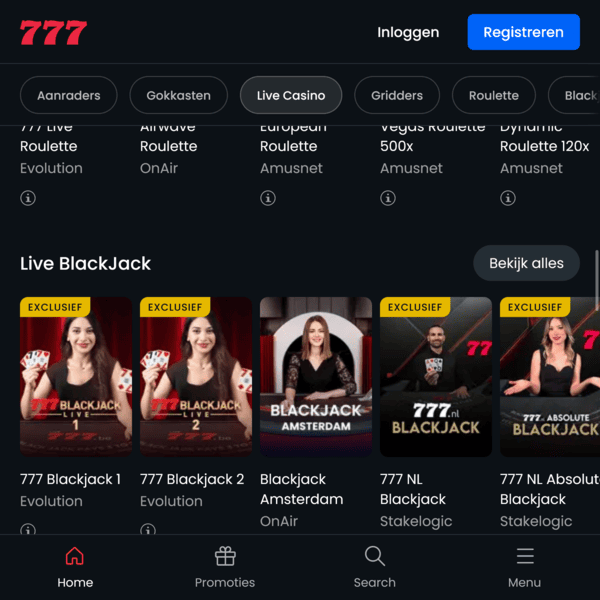 Betsoft spellen bij 777 casino