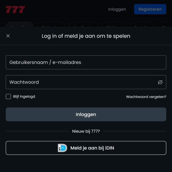777 casino inloggen